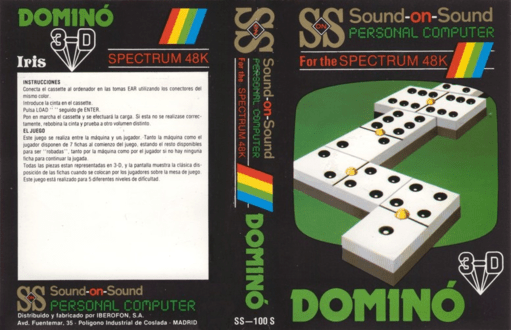 Domino box art for ZX Spectrum